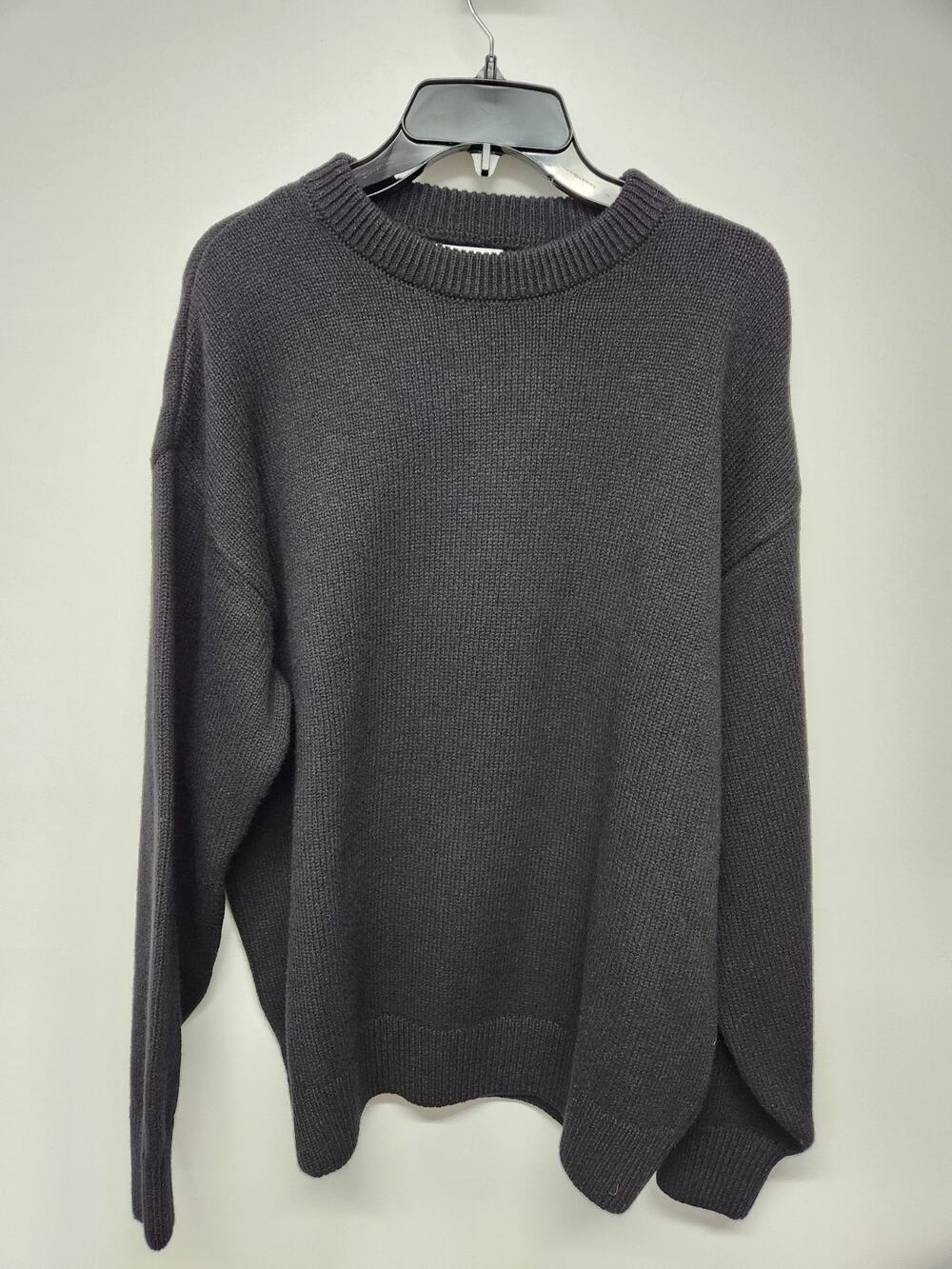 Colorful Standard Men's Merino Wool Crewneck Pullover Sweater, Size XL, In Black